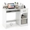 Home Office Desk with Charging Station Adjustable Shelf and Keyboard Tray